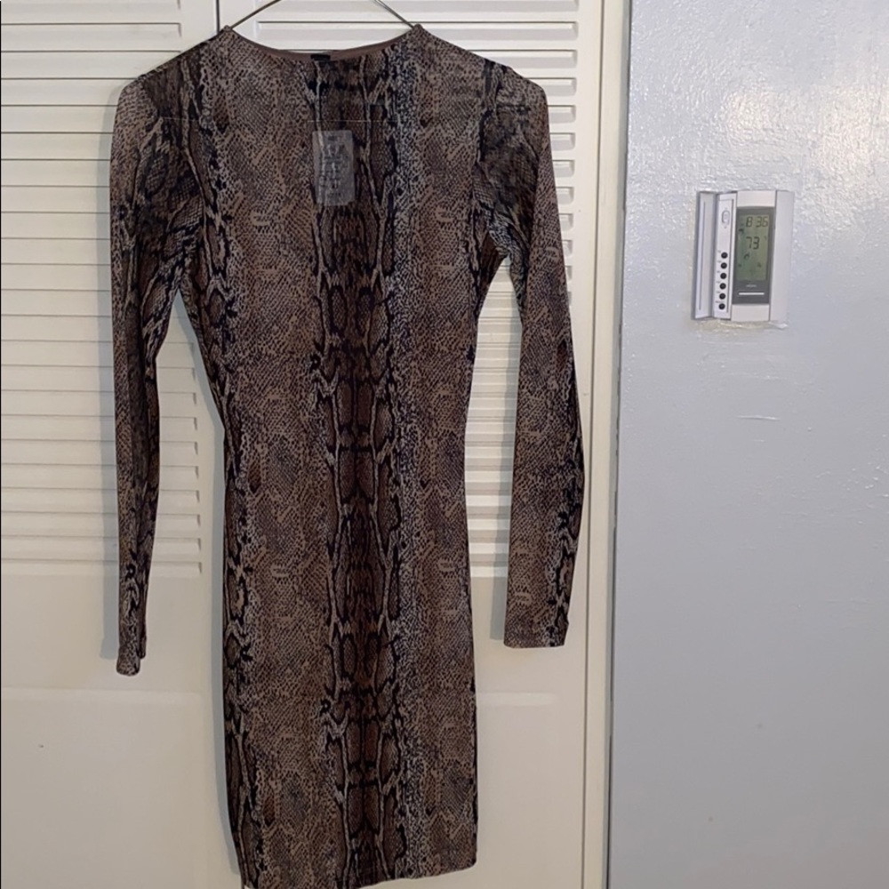 Snake print dress